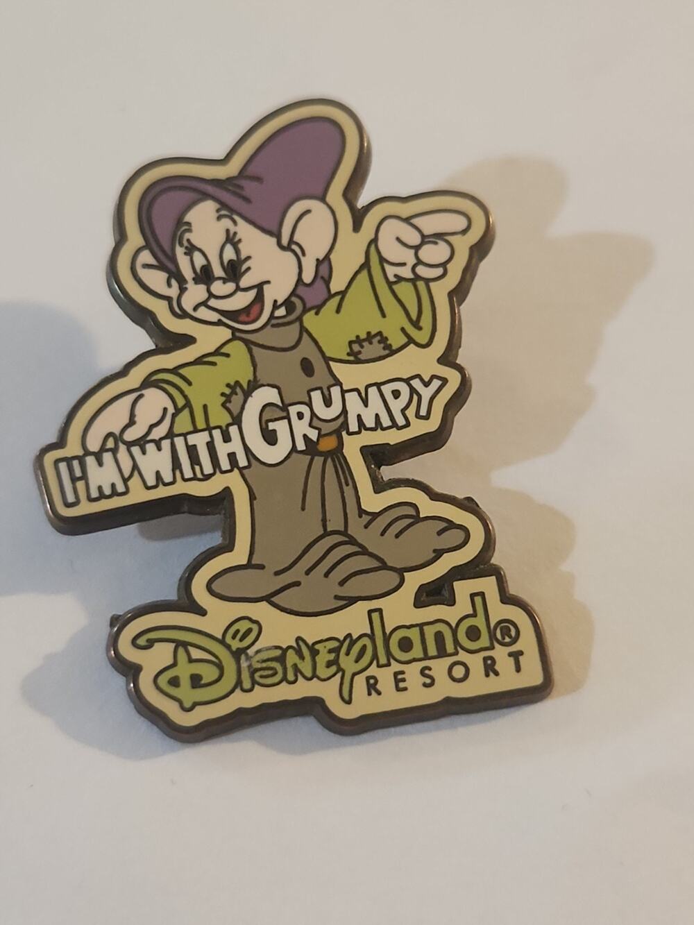 Disney Pin Trading Disneyland Resort 2004 Dopey I'm with Grumpy New LE